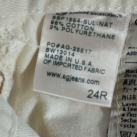 AG Adriano Goldschmied X Alexa Chung White Skinny Jeans Sz 24R - Picture 8 of 10